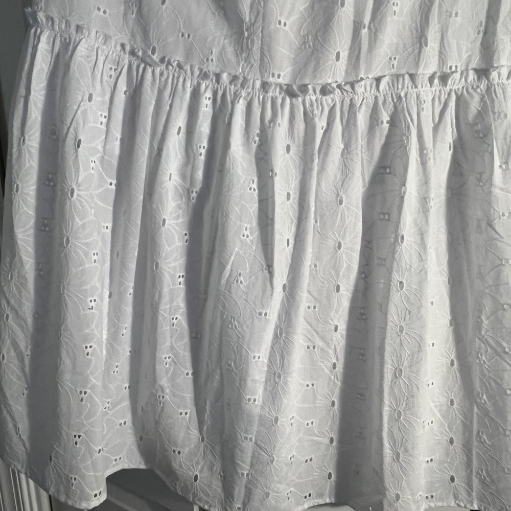 Calypso St. Barth White Eyelet Full A-Line Skirt - Picture 11 of 16